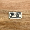 Scrimshaw Style Wide Money Clip with ship and palm tree detail designed by artist Linda Layden 