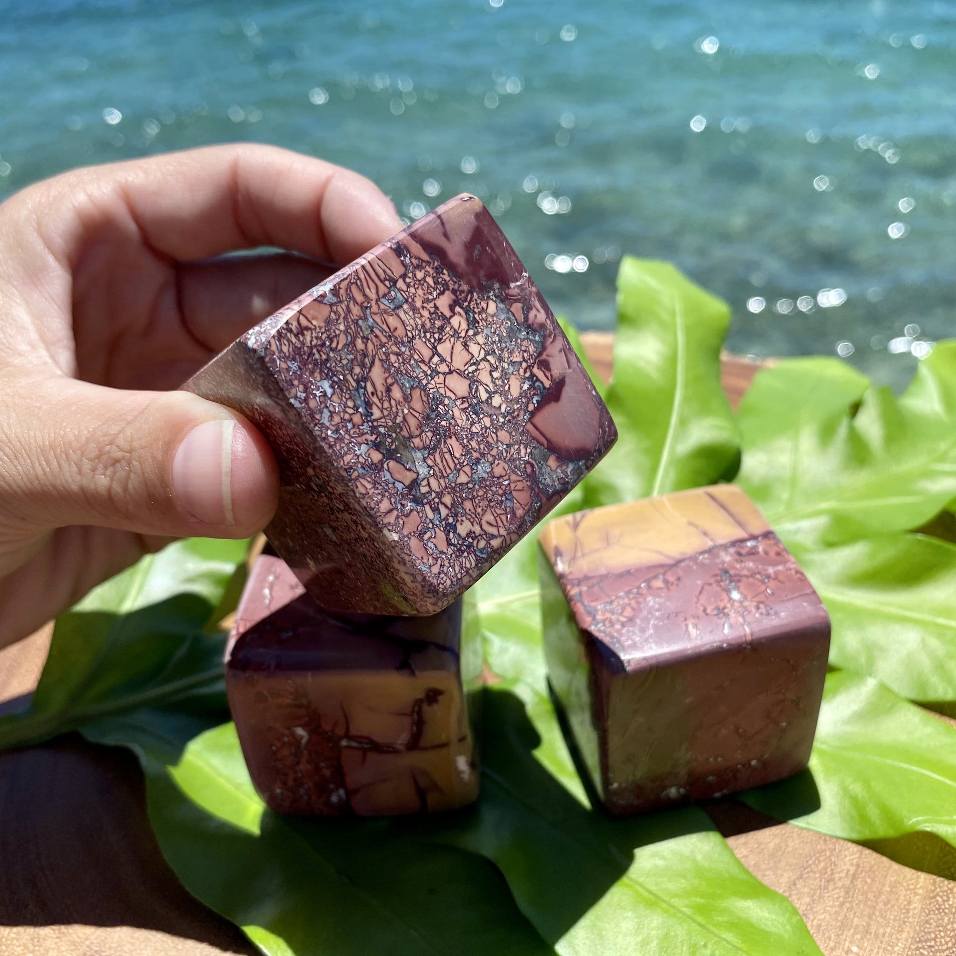 Atlas Mountain Jasper Cubes for Positive Energy