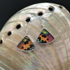 Butterfly Wing Fan Style Earrings in Sunset