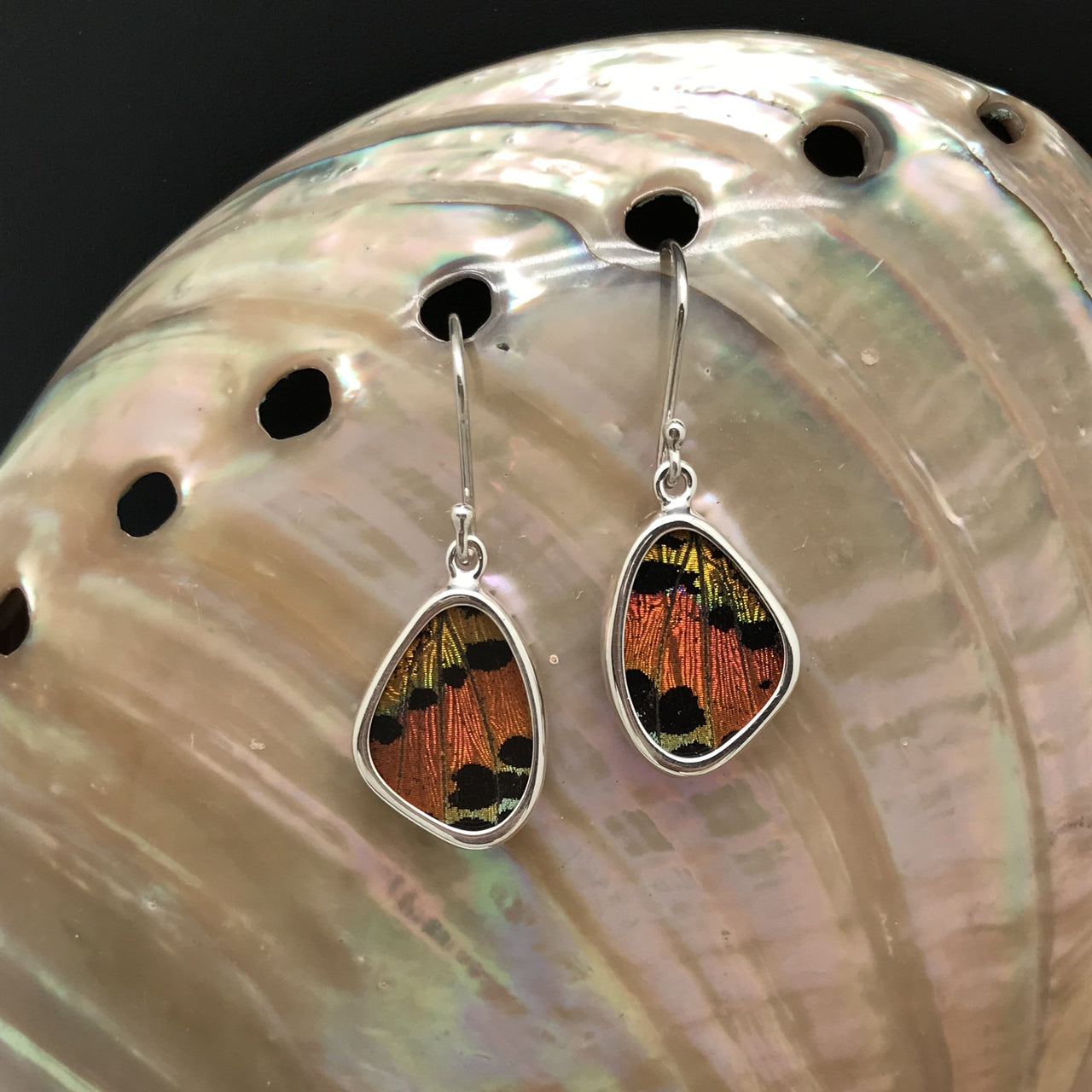 Extra Small Butterfly Earrings in Sunset