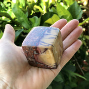 Person Holding Atlas Mountain Jasper Cube