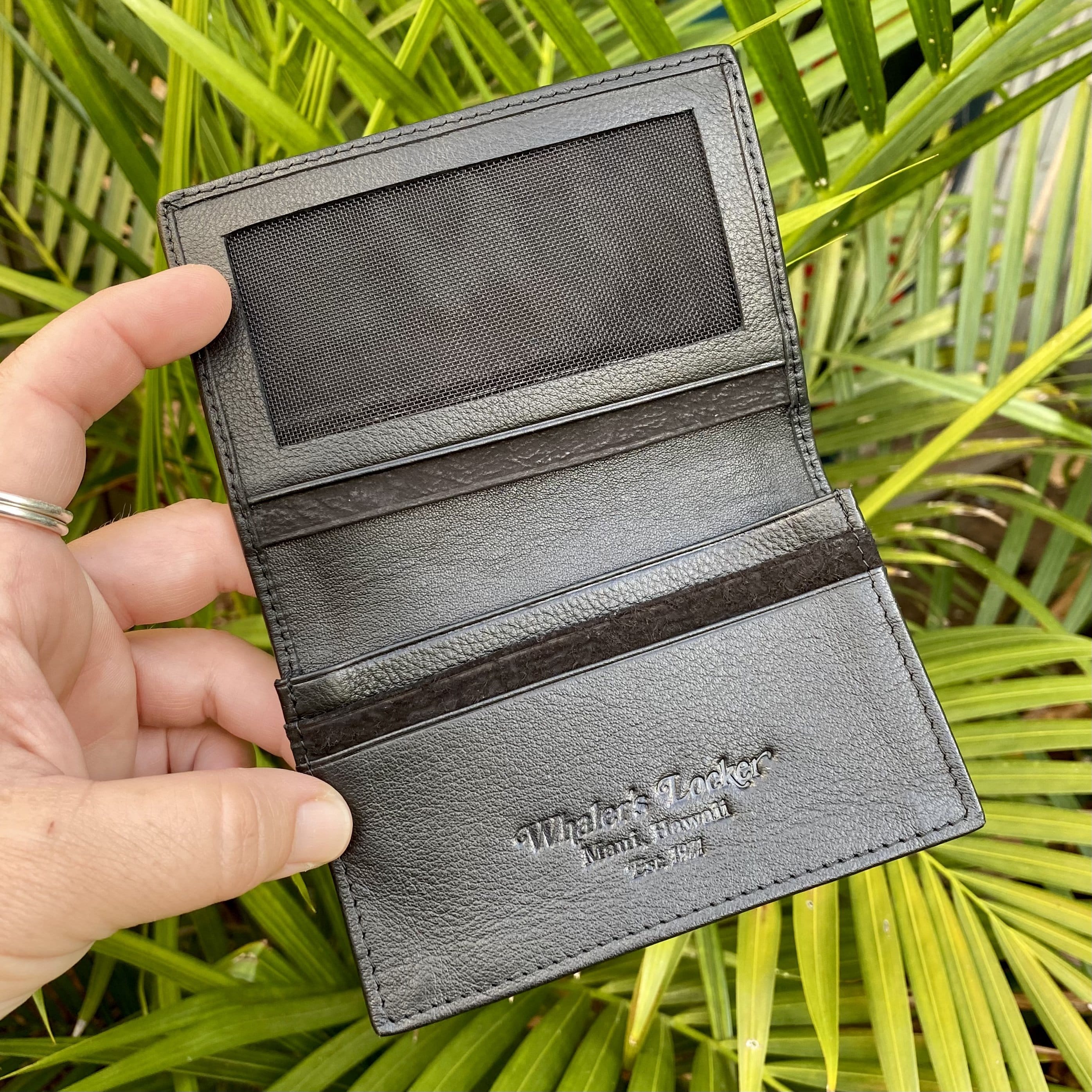 Shark Leather Card Carrier | Leather Wallet | Whaler's Locker