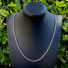 2.5mm Sterling Silver Smooth Round Box Chain on mannequin