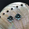 Diamond Aqua Butterfly Wing Dangle Earrings