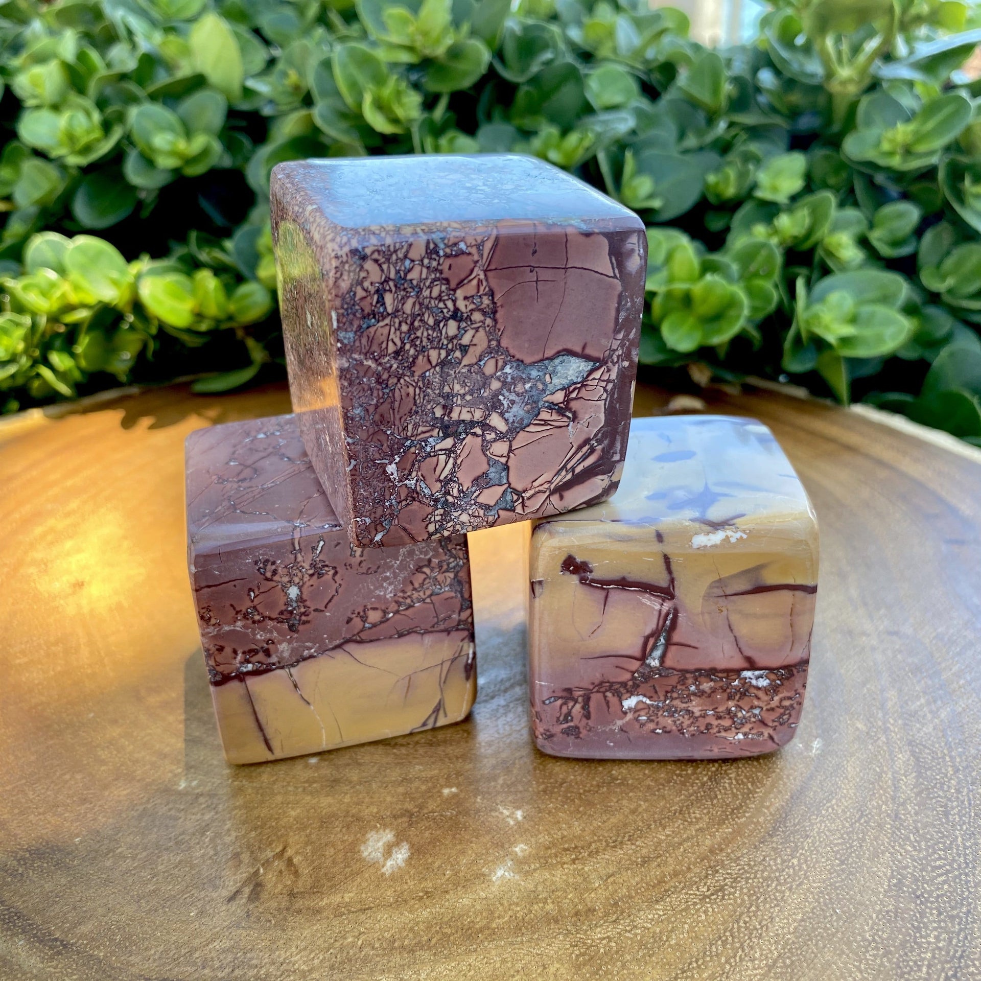 Stack of Atlas Mountain Jasper Cubes