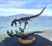 “Battle to the Death” Bronze Tyrannosaurus Rex Sculpture by award-winning artist Nelson Maniscalco